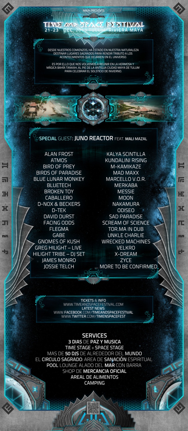 2013 time and space tulum info poster