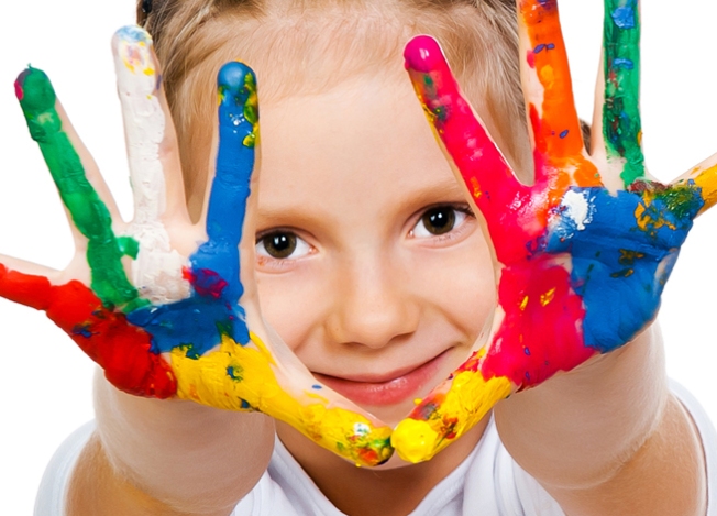 little-girl-child-painted-hands-handprints-paint