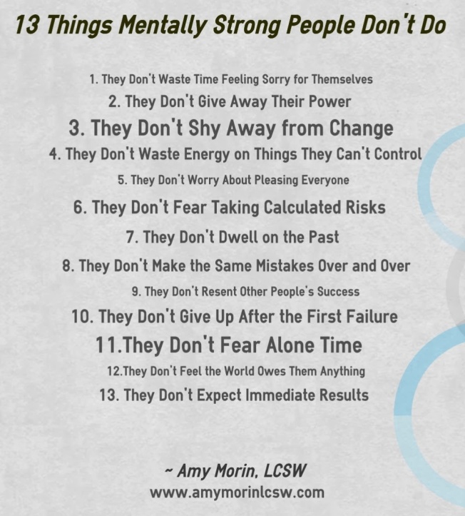 13 things mentally strong people do